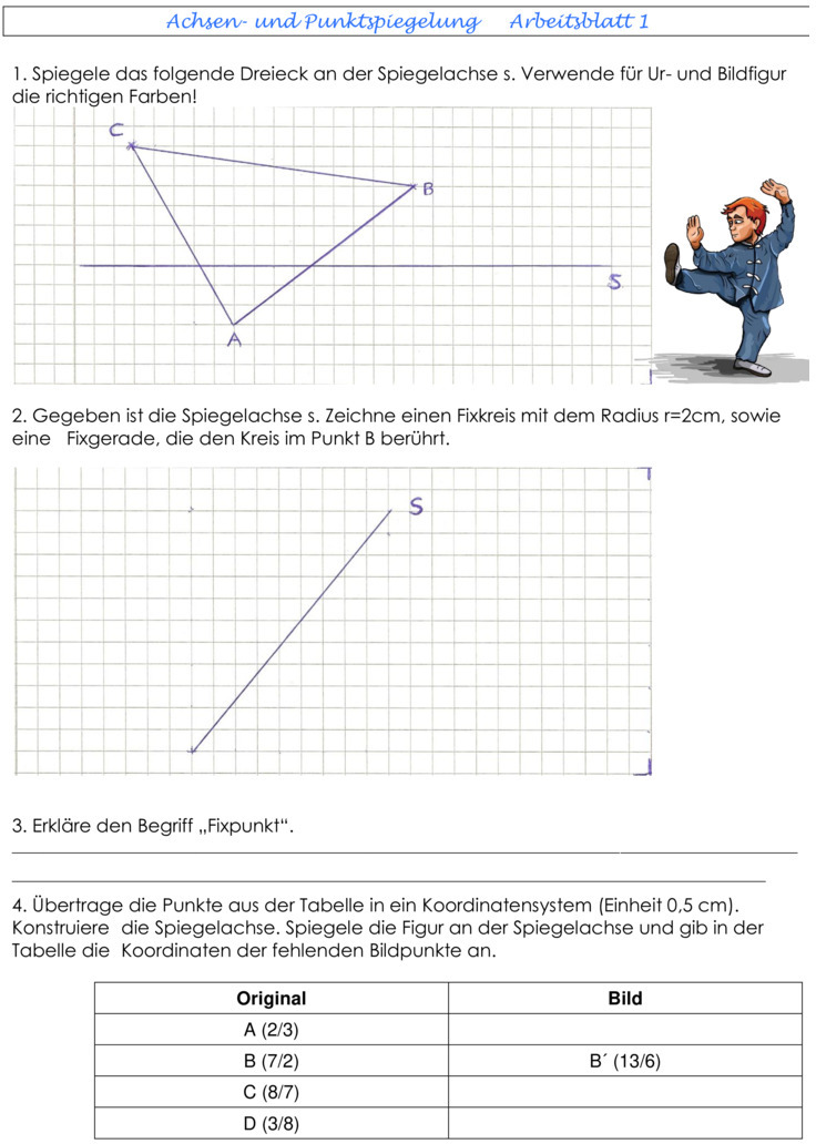 Übungsblatt zu Geometrie 6 Klasse