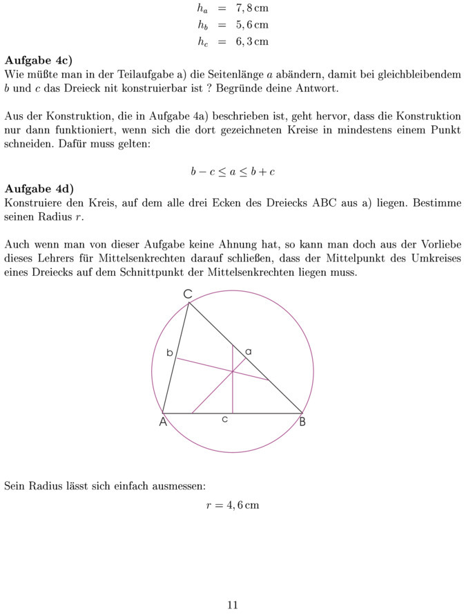 Klassenarbeit Zu Geometrie 7 Klasse