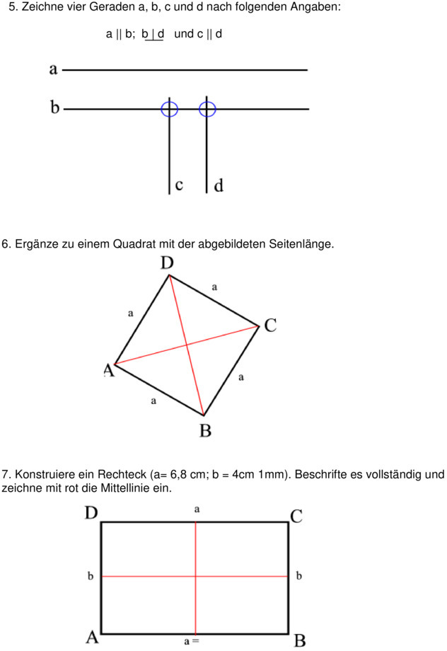 Übungsblatt Zu Geometrie