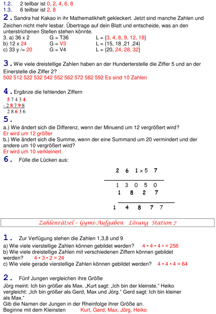 Übungsblatt Zu Textaufgaben Und Zweisatz