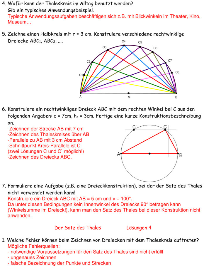 Übungsblatt Zu Geometrie [7. Klasse]