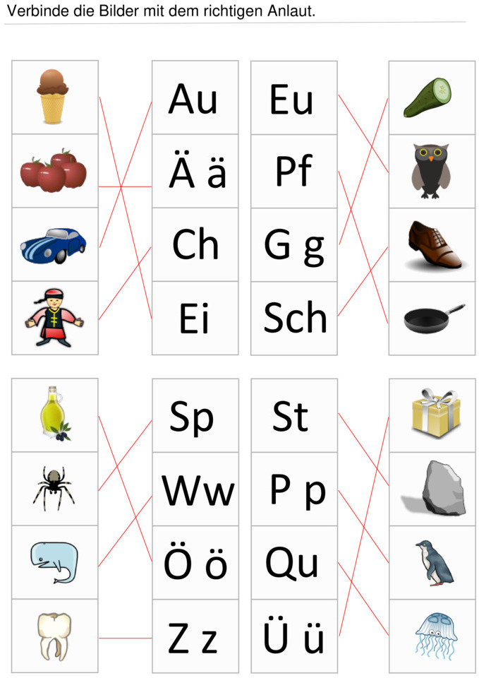 Übungsblatt zu Anlaute