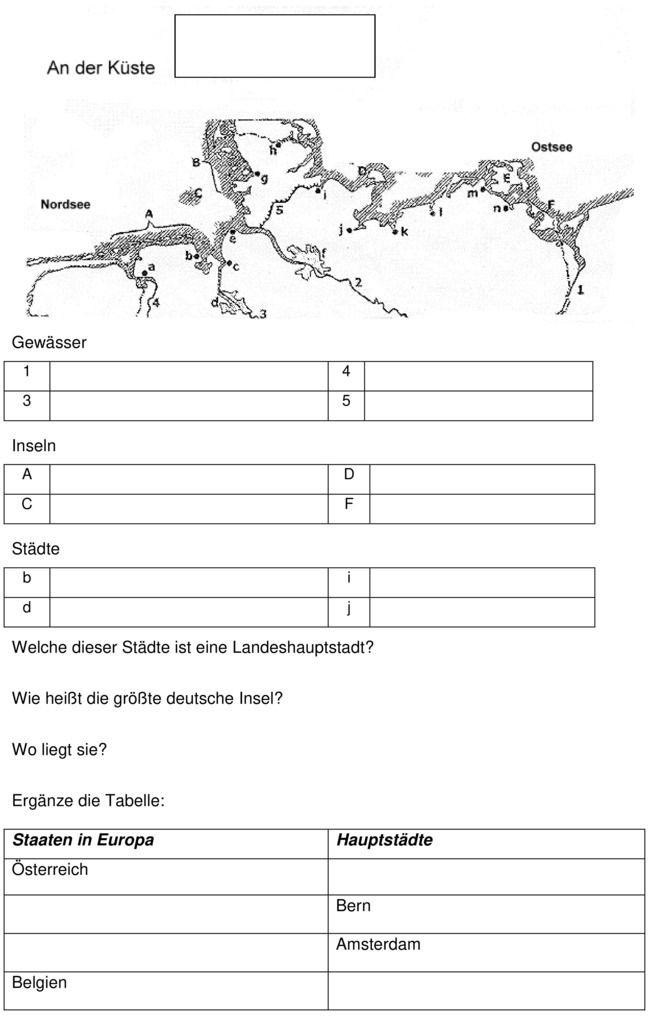 Klassenarbeit Zu Deutschland