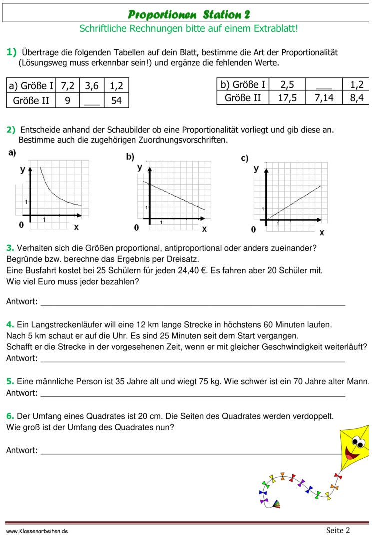 Übungsblatt Zu Proportionale Zuordnungen 0143