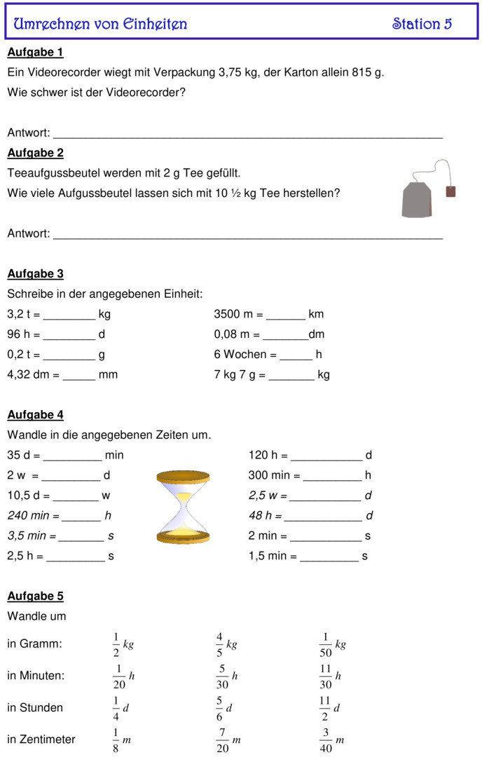 Übungsblatt zu Sonstiges [Mathe 6. Klasse]