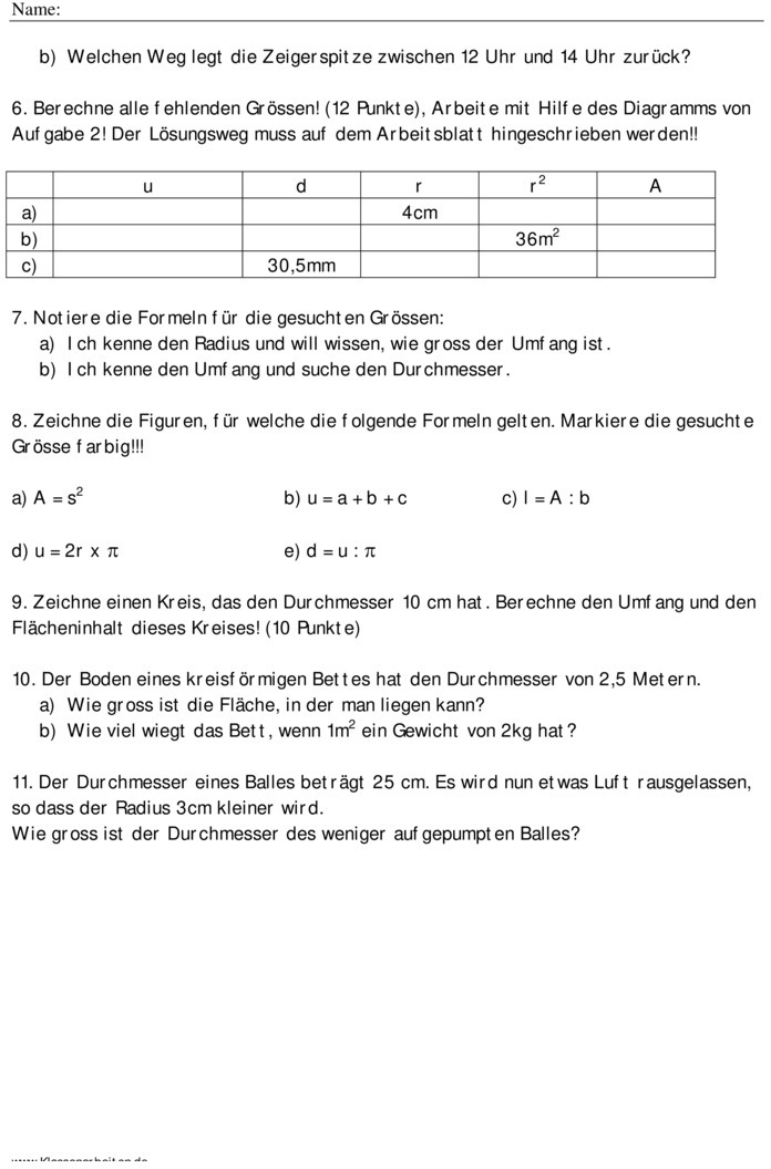 Klassenarbeit Zu Geometrie [7. Klasse]