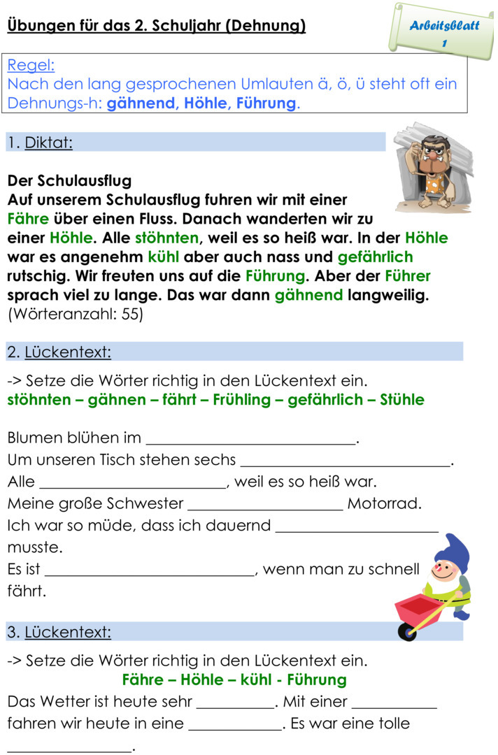 Übungsblatt Zu Rechtschreibung [2. Klasse]