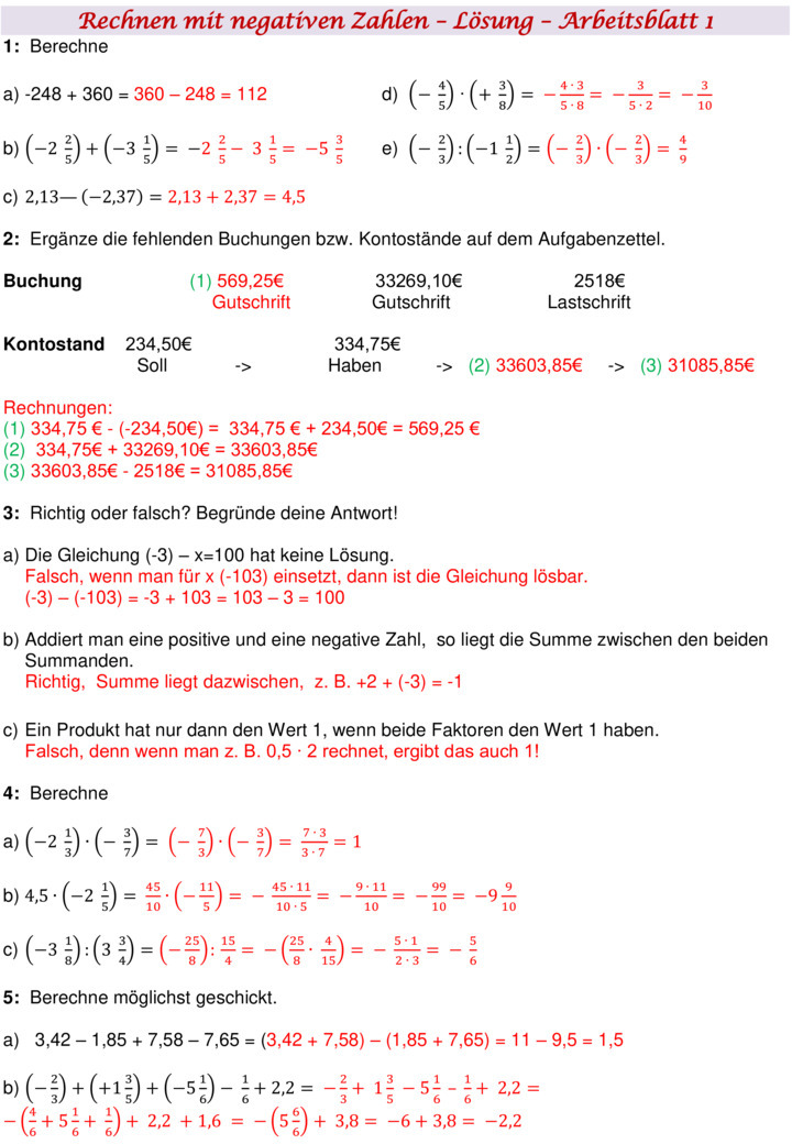 Übungsblatt zu Sonstiges [Mathe 6. Klasse]